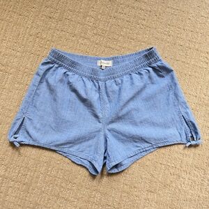 Madewell Women's Blue Chambray Denim Shorts